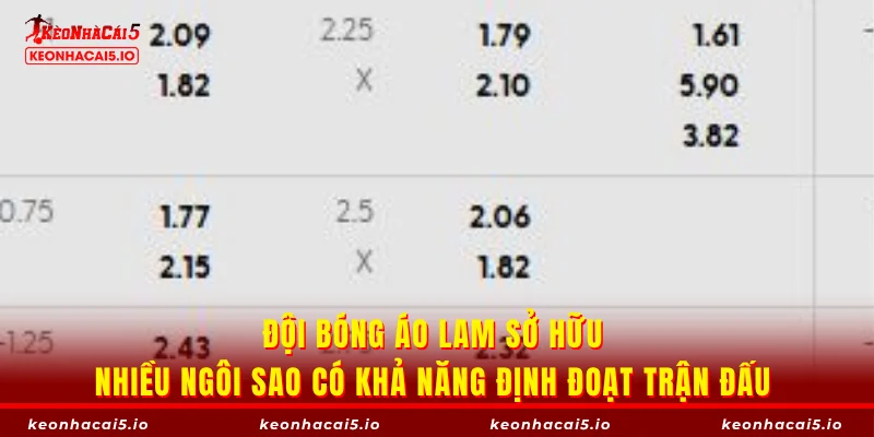 Đội bóng áo lam sở hữu nhiều ngôi sao có khả năng định đoạt trận đấu 